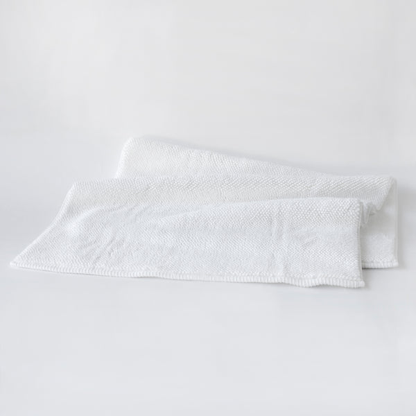 שטיחון אמבטיה כותנה אורגנית, לבן